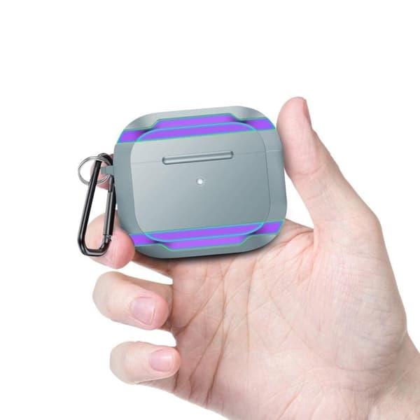 AirPods Pro 2 Skal Aluminium TPU - Grå/Rosa