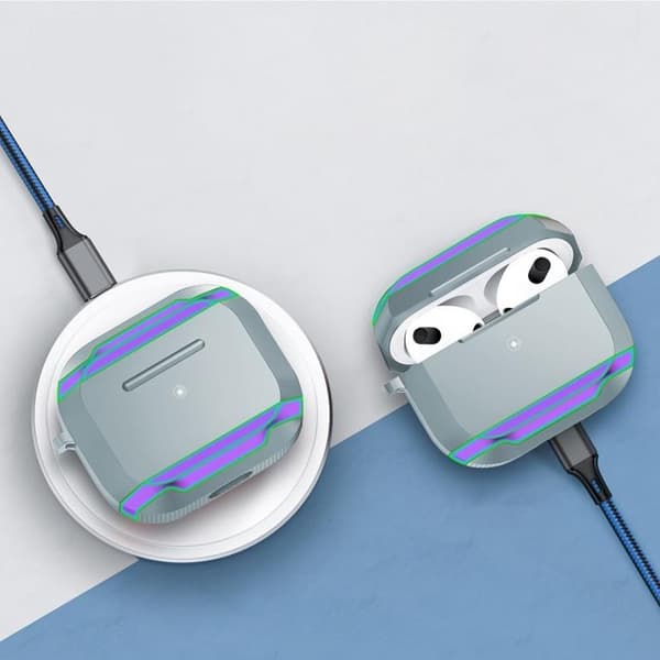 AirPods Pro 2 Skal Aluminium TPU - Grå/Rosa