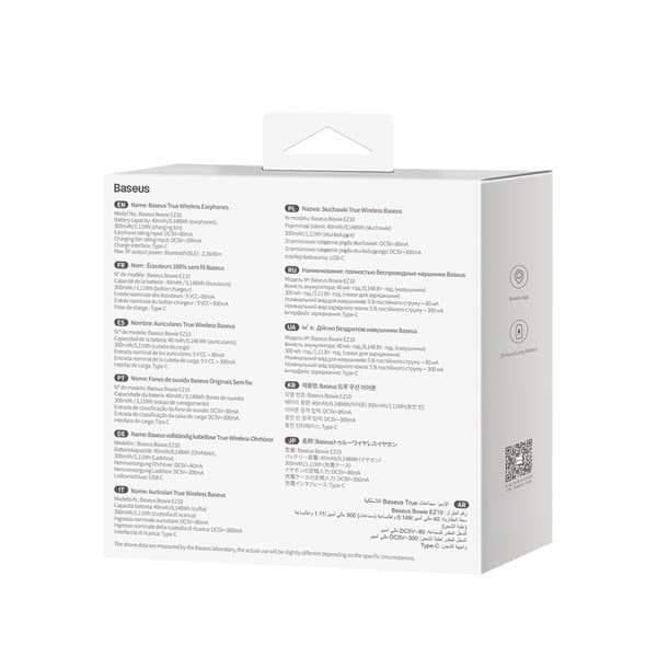 Baseus Bowie EZ10 TWS Bluetooth 5.3 Trådlösa Hörlurar - Svart