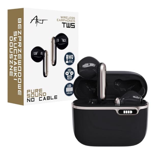 Art TWS Bluetooth In-Ear Hörlurar Stereo - Svart