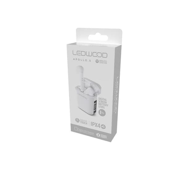 Ledwood In-Ear Hörlur Apollo TWS True Wireless Mic - Vit