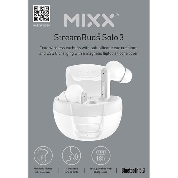MIXX In-Ear Hörlur Solo 3 TWS - Vit