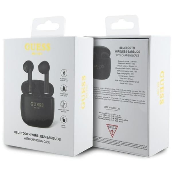 Guess TWS EST Logo Bluetooth In-Ear Hörlurar+Dockingsstation