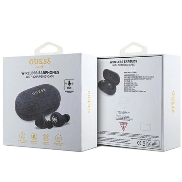 Guess TWS In-ear Hörlurar Bluetooth Metall - Svart