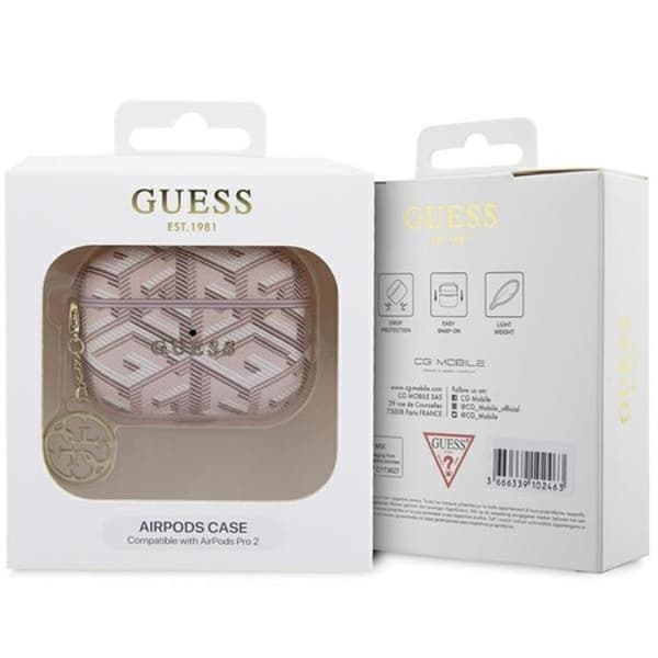 Guess AirPods Pro 2 Skal GCube Charm - Rosa