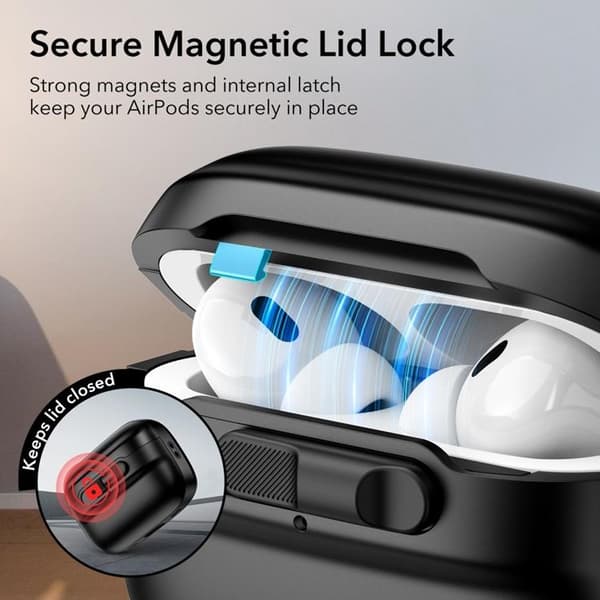 ESR Airpods Pro 1/2 Skal Magsafe Pulse Halolock - Svart