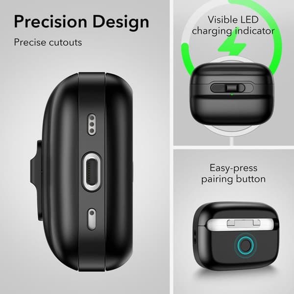 ESR Airpods Pro 1/2 Skal Magsafe Pulse Halolock - Svart