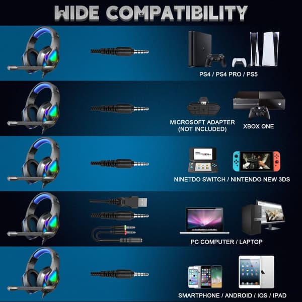 H100 Gaming Headset / Trådbundna over-ear-hörlurar