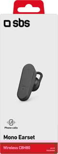 Miniatyrbillede 4 af 5: SBS TE0CBH80K ørekrog Monaural Wireless Sort mobil høretelefoner