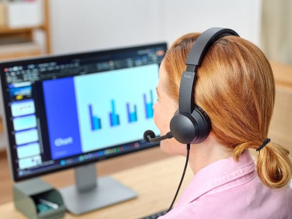 Trust Ayda - USB headset med mikrofon til PC - Letvægts - Sort