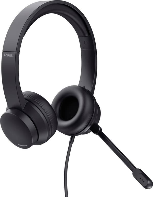 Trust Ayda - USB headset med mikrofon til PC - Letvægts - Sort