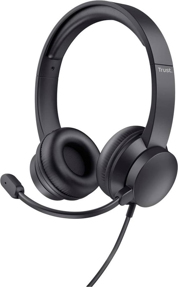 Trust Ayda - USB headset med mikrofon til PC - Letvægts - Sort