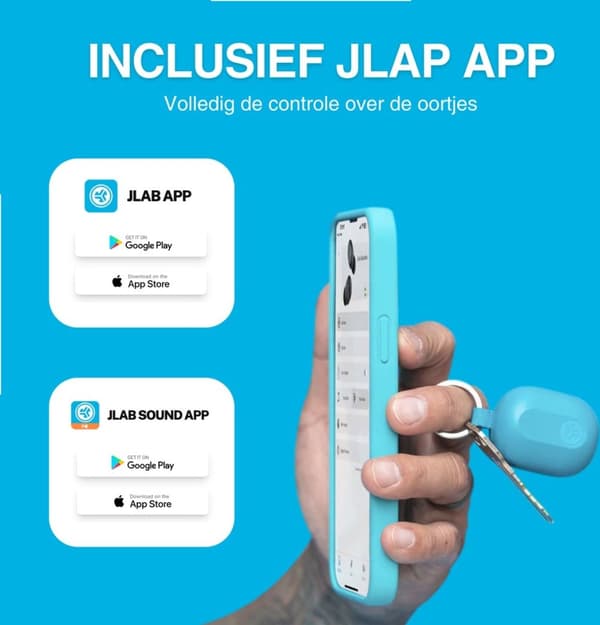 JLab JBuds Mini. Produkttyp: hörlurar Överföringsteknik: True Wireless Stereo (TWS), Blå