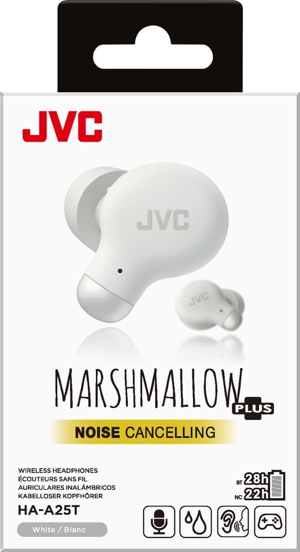 JVC HA-A25T Memory Foam Støjreducerende Hovedtelefoner - Hvid