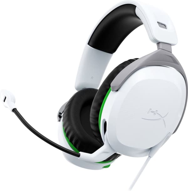 HyperX CloudX Stinger II - Spelheadset - Kabelanslutet - Vit - Xbox Series X|S/Xbox One