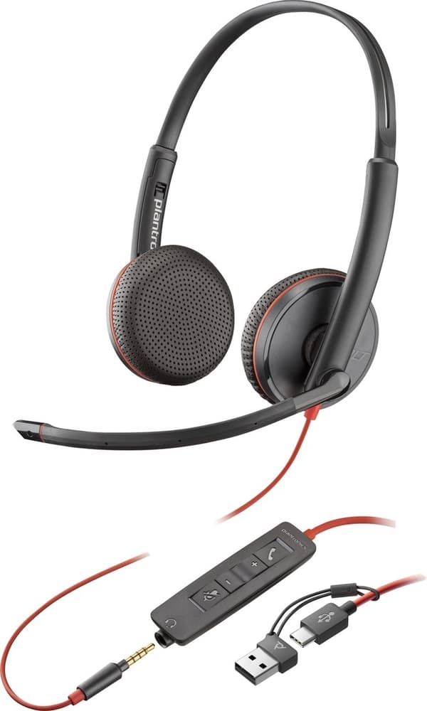 HP 8X229AA hörlurar/headset trådbundet pannband Office/Call Center USB Type-C Svart
