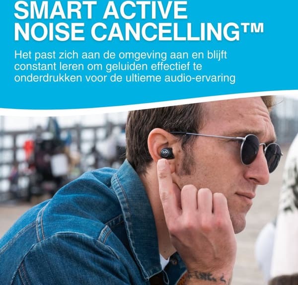 JLAB JBuds ANC Bluetooth-hovedtelefoner - Trådløs - Støjreducerende - 42+ for Playtime - Sort