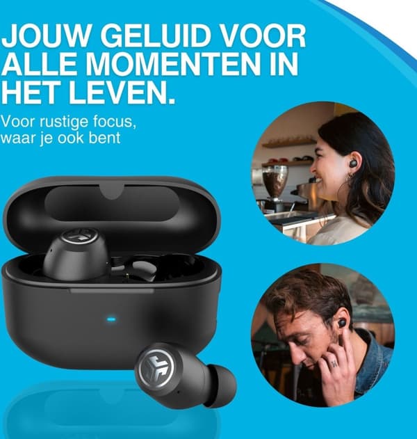 JLAB JBuds ANC Bluetooth-hovedtelefoner - Trådløs - Støjreducerende - 42+ for Playtime - Sort