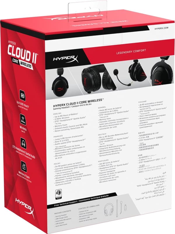 HyperX Cloud II Core - Trådløst Gaming Headset - Sort