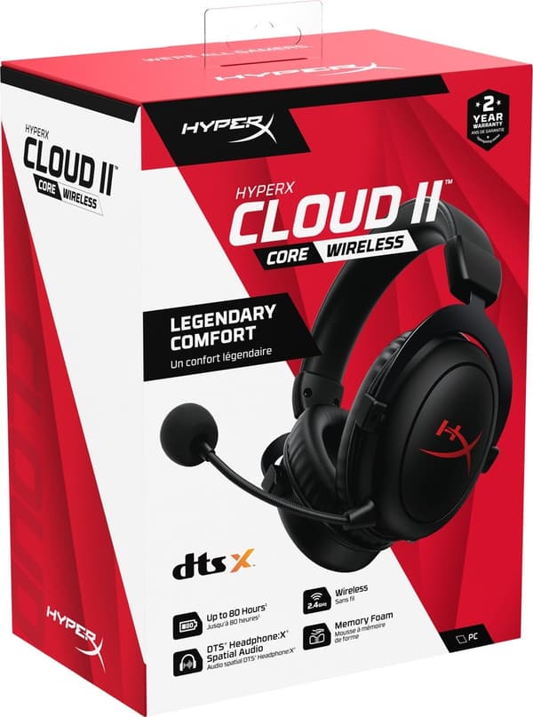 HyperX Cloud II Core - Trådløst Gaming Headset - Sort