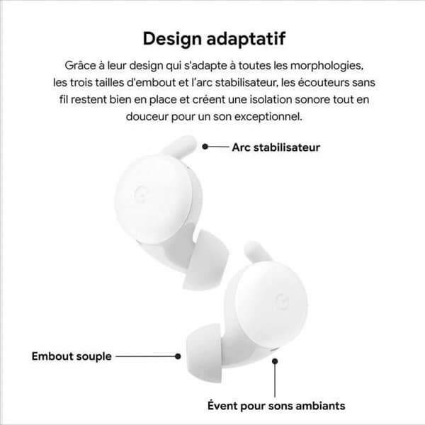 Google Bluetooth blå høretelefoner