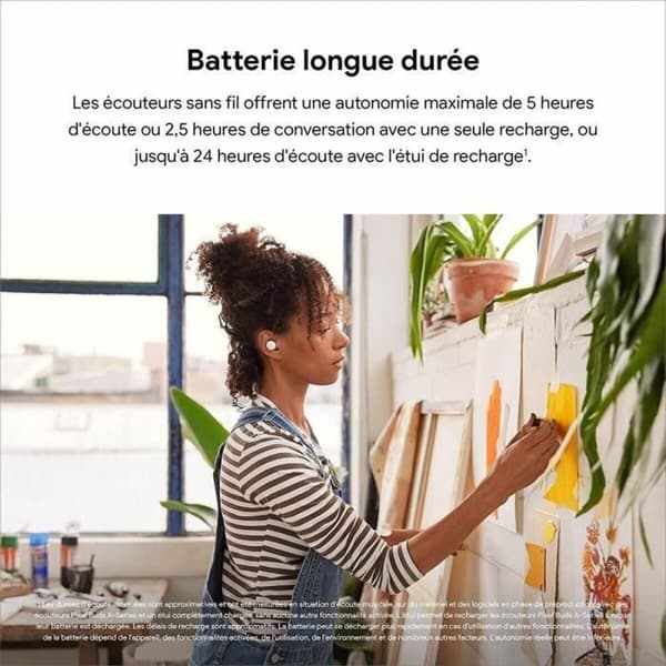 Google Bluetooth blå høretelefoner