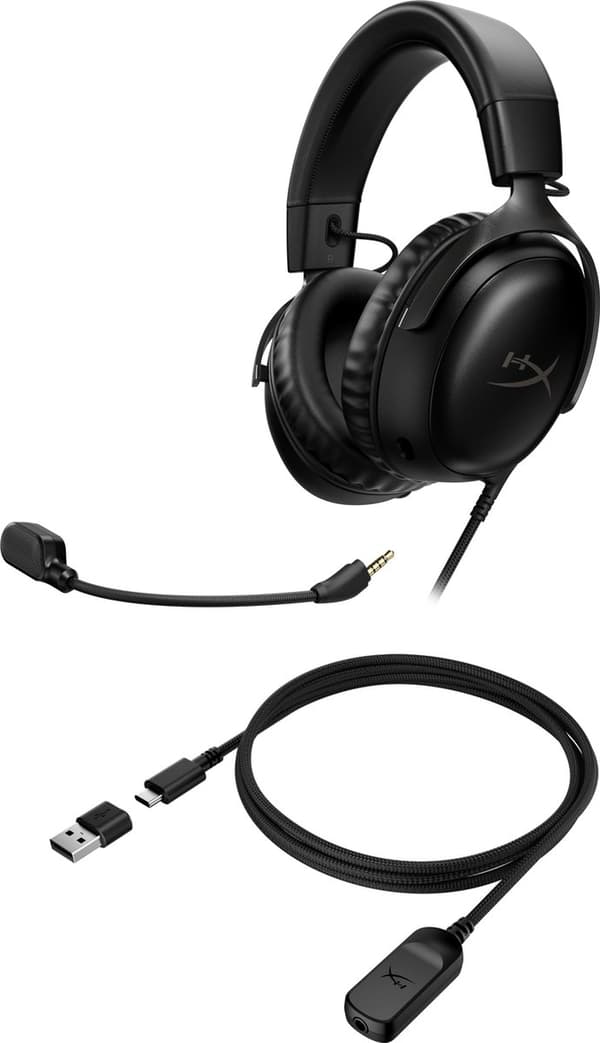 HyperX Cloud III Gaming Headset - PC, PS5, Xbox Series X|S - Sort