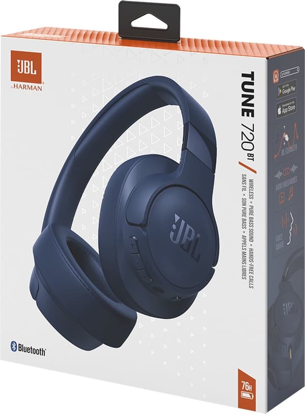 JBL Tune 720BT - Trådlösa over-ear hörlurar - blå