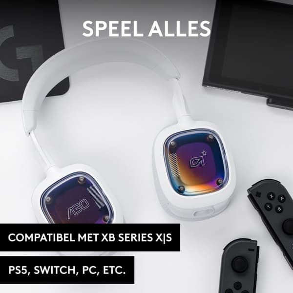Logitech G Astro A30 - Trådlöst spelheadset - Bluetooth - Levereras till PlayStation - Vit