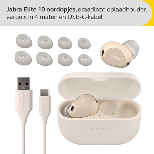 Jabra Elite 10 - True trådlösa hörlurar med mikrofon - in-ear - Bluetooth - aktiv brussond