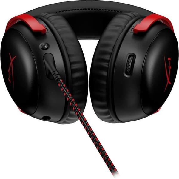 Wired Gaming Headset - HyperX Cloud III - för PC &amp; konsol - Svart/Röd