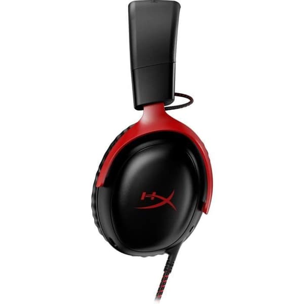 Wired Gaming Headset - HyperX Cloud III - för PC &amp; konsol - Svart/Röd