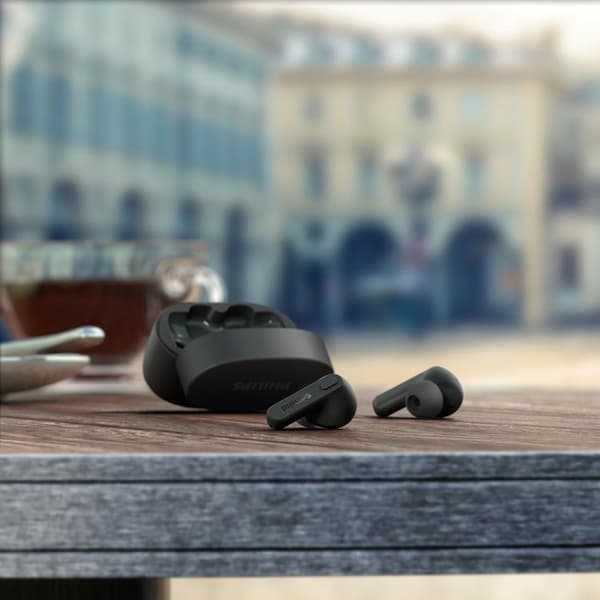 PHILIPS True Wireless In-Ear-Hörlurar, IPX4-klass - Svart