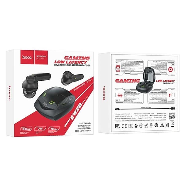 Hoco Hörlurar Bluetooth TWS EW28 Magic Gaming - Svart