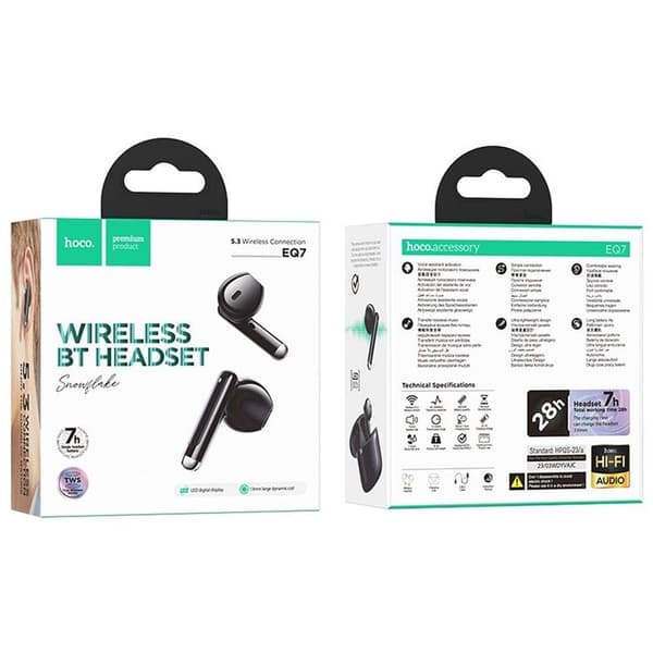 Hoco Trådlösa Hörlurar Bluetooth TWS EQ7 - Svart
