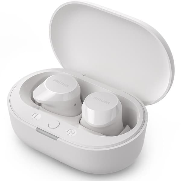 PHILIPS True Wireless Hörlurar 6+18 tim Speltid - Vit