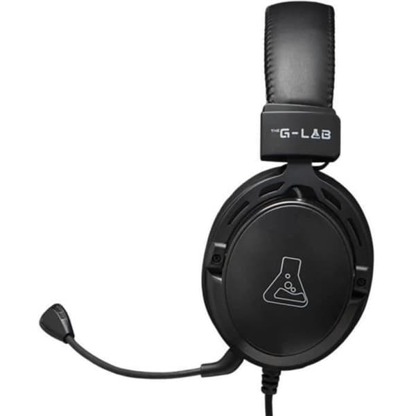 Spelheadset med kabel - THE G-LAB - KORP TITANIUM - Mikrofon - PC/PS4/Xbox One - Svart