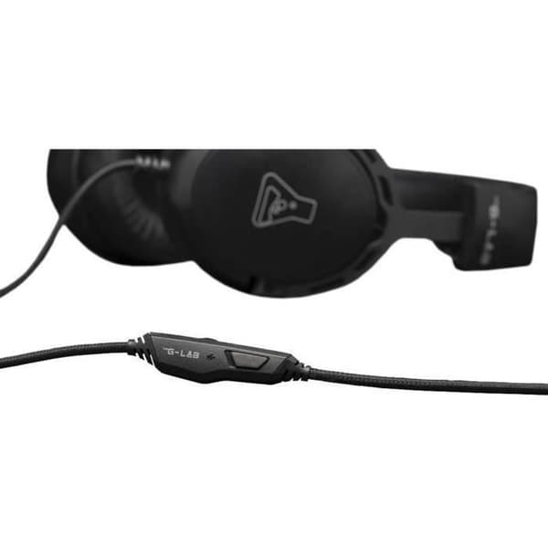 Spelheadset med kabel - THE G-LAB - KORP TITANIUM - Mikrofon - PC/PS4/Xbox One - Svart