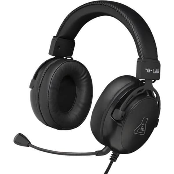 Spelheadset med kabel - THE G-LAB - KORP TITANIUM - Mikrofon - PC/PS4/Xbox One - Svart