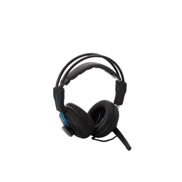Spelheadset - Kabelanslutet - ERAZER - MD 88640 Gaming Headset - PC eller konsol - Svart / Blå