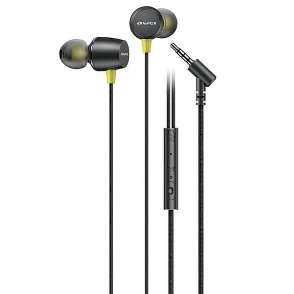 AWEI L5 stereokuulokkeet 3,5 mm jakki musta/musta