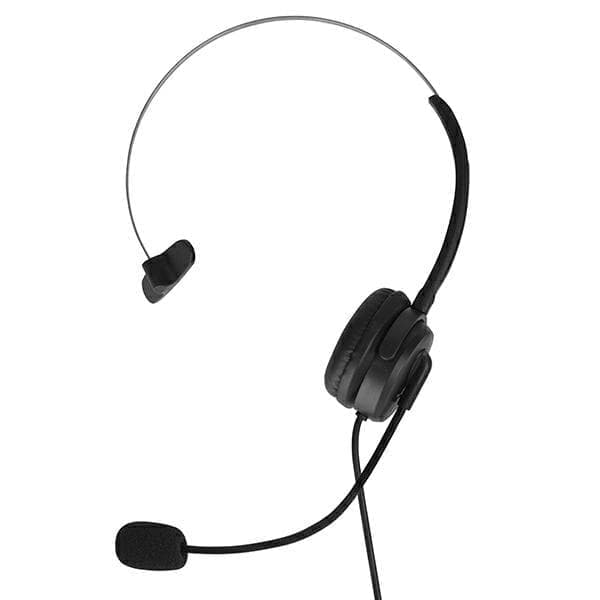 Xqisit Mono Wired Headset mikrofonilla musta/musta 43587
