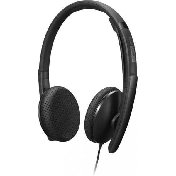 Lenovo Wired VoIP Headset -hörlurar med mikrofon, svart