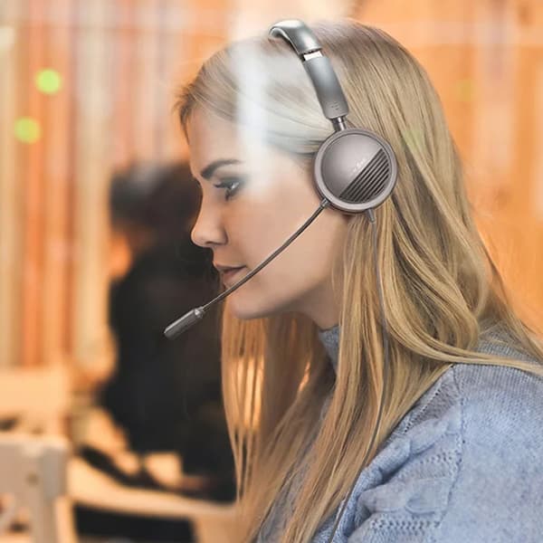 Nyt Bee-kontorheadset med USB-stik og støjreducerende mikrofon