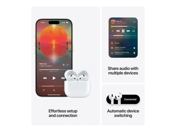 Apple AirPods 4 Gen. (2024) med Active Noise Cancellation
