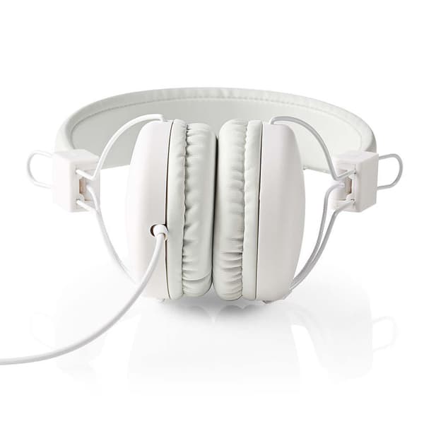On-ear trådbundna hörlurar med vikbar design och 40 mm drivenheter - vit