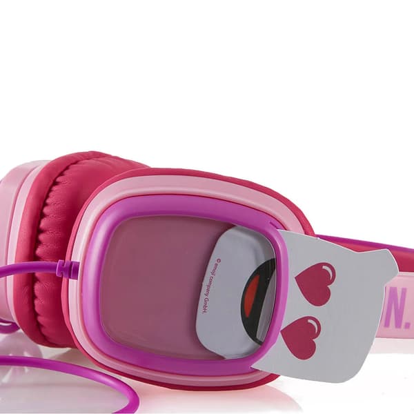 Emoji Flip'N'Switch on-ear hörlurar för barn 4-8 år - volymbegränsade - Rosa