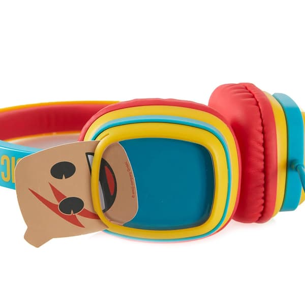 Emoji Flip'N'Switch on-ear-hodetelefoner for barn 4-8 år - volumbegrenset - Blå