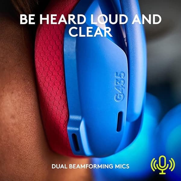 Logitech Gaming G435 LIGHTSPEED Trådlöst PC-headset, Bluetooth - Blå
