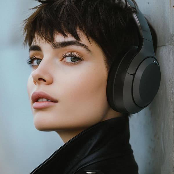 Happy Plugs Play Lite Over-Ear-hodetelefoner - Svart